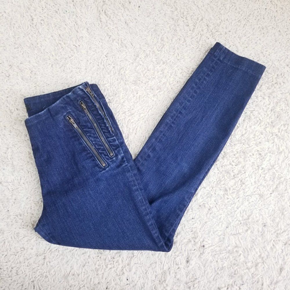 J Brand Dark Wash Katrine Side Zip Capri Jeans 26